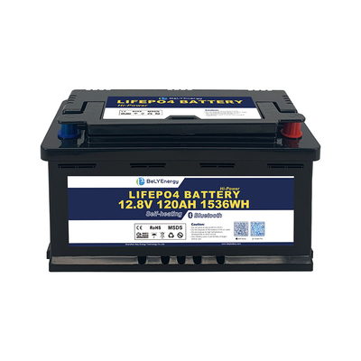 kaufen Lange Lebensdauer LiFePO4 Lithium-Bluetooth-Batterie SAE-Terminaltyp Weiter Temperaturbereich online manufacture