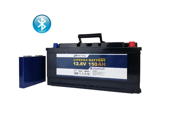 kaufen 12 Lithium-Batterie-Straßenlaterne-Lifepo4 Polymer-Batterie der Spannungs-150Ah Bluetooth online manufacture