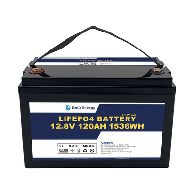 Wiederaufladbare Lifepo Batterie 12v 120ah 1536 Wh Leichtgewicht für Wohnmobil Camper