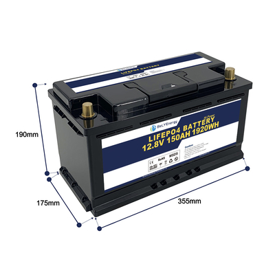 IP65 Lifepo4 Golfkarrenbatterie 12v 150ah 1920 Wh LiFePO4 Batterienpaket OEM