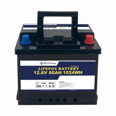 Bely Energy 5000 Zyklen 12v 80ah Lifepo4 Batterie für Haushaltsgeräte U-Boote