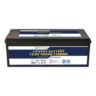 12V 560AH Lithiumbatterie mit 300A Strom BMS LiFePO4 mit BT und Selbstheizung
