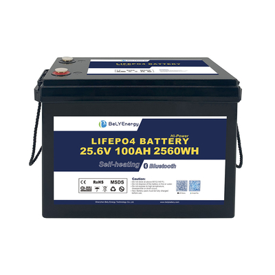 LiFePO4 Lithiumbatterie mit BT und Heizung für Marine/Boot 24V 100AH