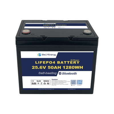24V 50AH LiFePO4 Lithiumbatterie für Seefahrzeuge mit BT und Heizung