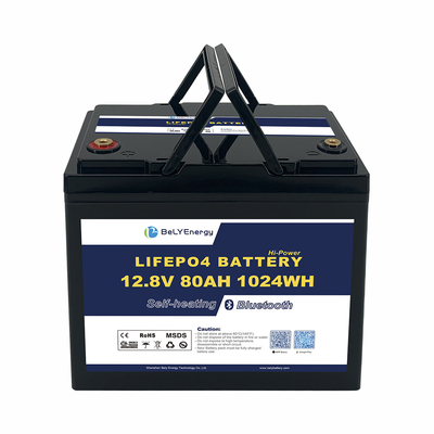 Wiederaufladbare 12V80AH Lithiumbatterie mit BT und Selbstheizung