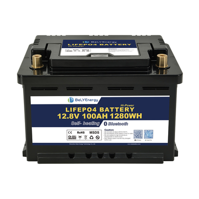 12V LiFePo4 Batterie 100AH Kapazität Smart BMS und einfacher Austausch für vielseitige Anwendungen und Untersitzinstallation
