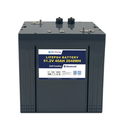 LiFePO4 Golfkarrenbatterie 48V 40AH mit Selbstheizung und Kommunikationsschutz IP65