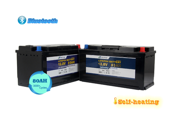 12V 80Ah BT4.0 Marine Lithium Battery Camping Car-Eisen-Phosphatlithium erhitzend